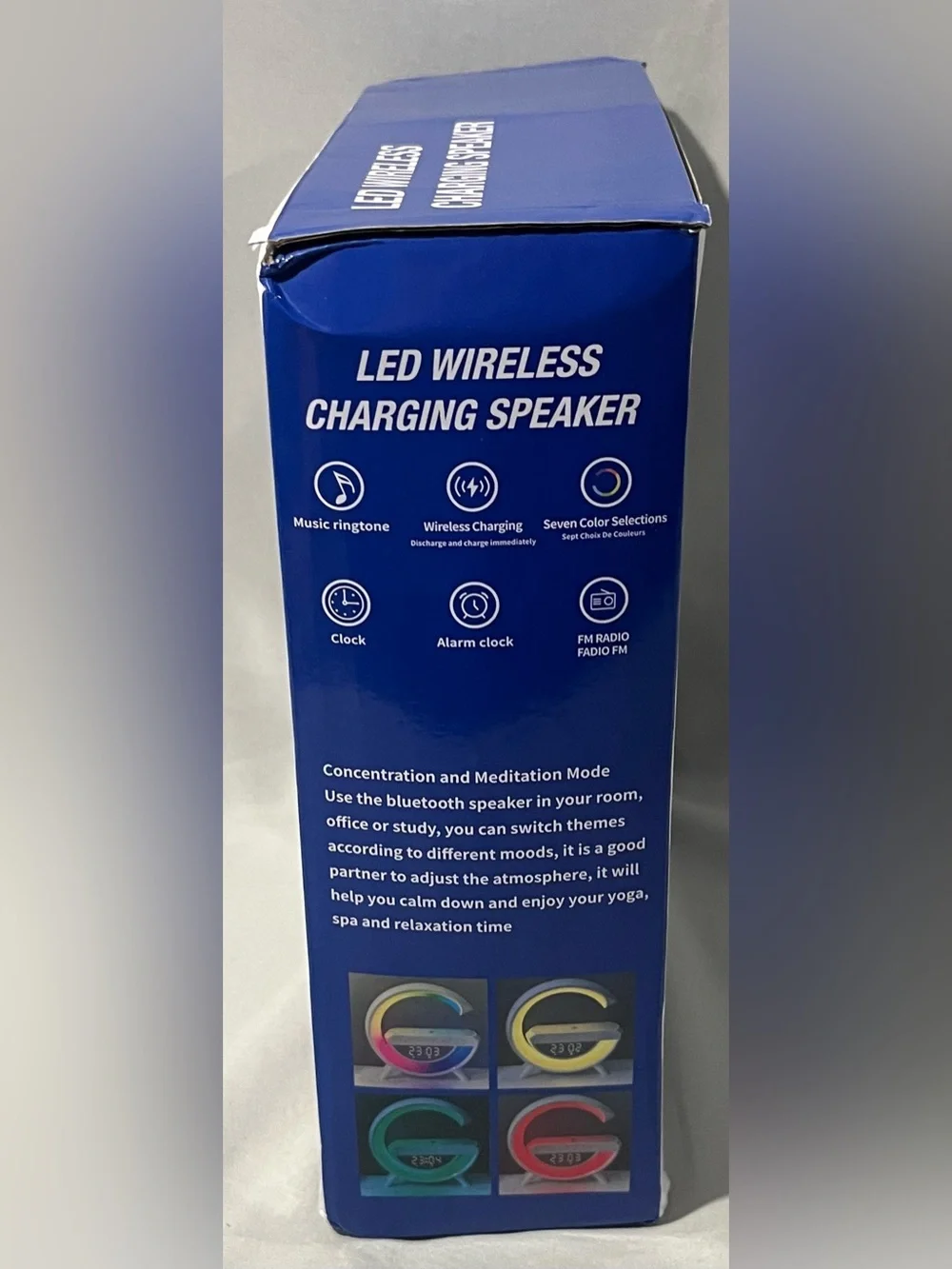 LED Wireless Charging Speaker - White (BT-3401)